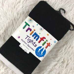 Trimfit Black Footless Cotton Blend Tights